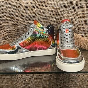 Encore by Fiesso Multi Color Lace up High Top Sneaker Men’s Size 9 - NEW